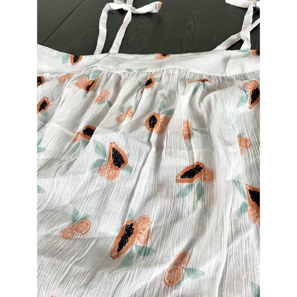 New Loft Beach Papaya Tie Strap Bathing Suit Cover Up Size Medium New With Tags - Picture 3 of 9